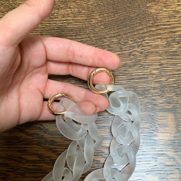 Acrylic Purse Strap Bag Chain Handle Handbag Purse Accessory (Clear) BRAND NEW - Picture 11 of 11